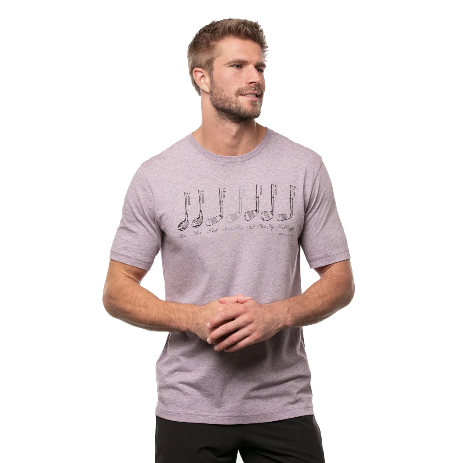 TravisMathew Youll Do Heather Grapeade Mens Golf T-Shirt 1 TravisMathew Youll Do Heather Grapeade Mens Golf T-Shirt