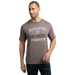 TravisMathew Caddy Day Mens Golf T-Shirt -Travis Mathew Shop 10542 HEATHERCOFFEE
