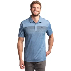 TravisMathew Two Min Drill Mens Golf Polo -Travis Mathew Shop 11565 HTHRBLUEOPAL fc9d453b baf0 4535 832d 9ea231f7f5a4