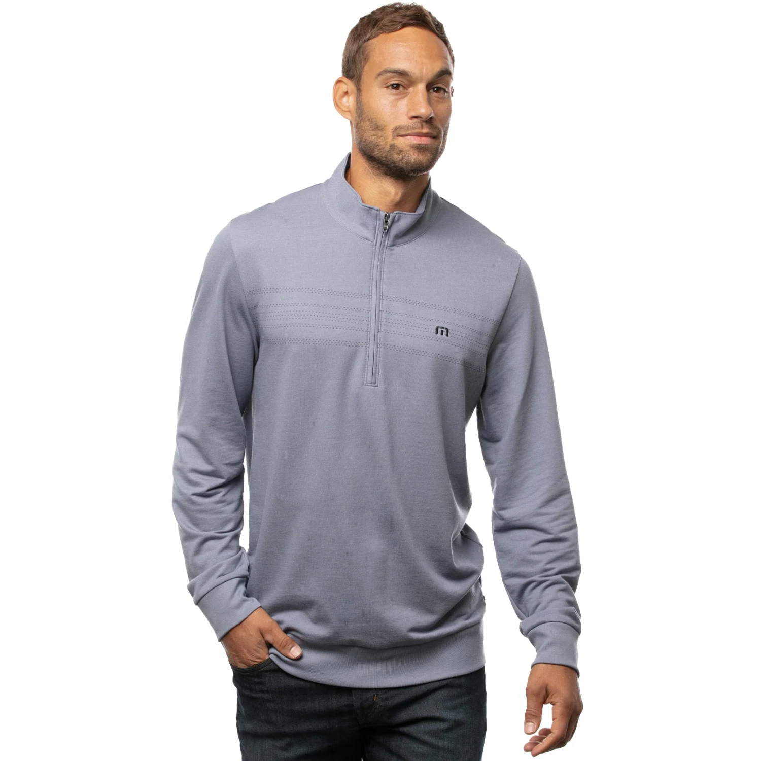 TravisMathew Palm Reader Mens Golf 1/4 Zip 1 TravisMathew Palm Reader Mens Golf 1/4 Zip