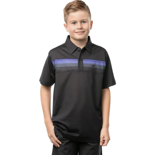 TravisMathew J Climbing Wall Boys Golf Polo -Travis Mathew Shop 19753 BLACK