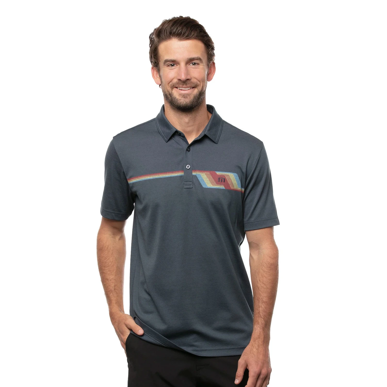 TravisMathew BYOB Mood Indigo Mens Golf Polo 1 TravisMathew BYOB Mood Indigo Mens Golf Polo