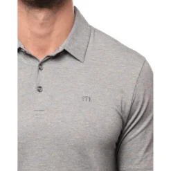 TravisMathew Dime Piece Heather Medium Grey Mens Golf Polo -Travis Mathew Shop 21151 HTHRMDGY0HMD 2