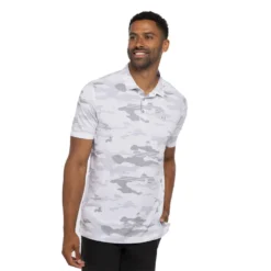 TravisMathew Heater Camo Mens Golf Polo -Travis Mathew Shop 24370 WHITE