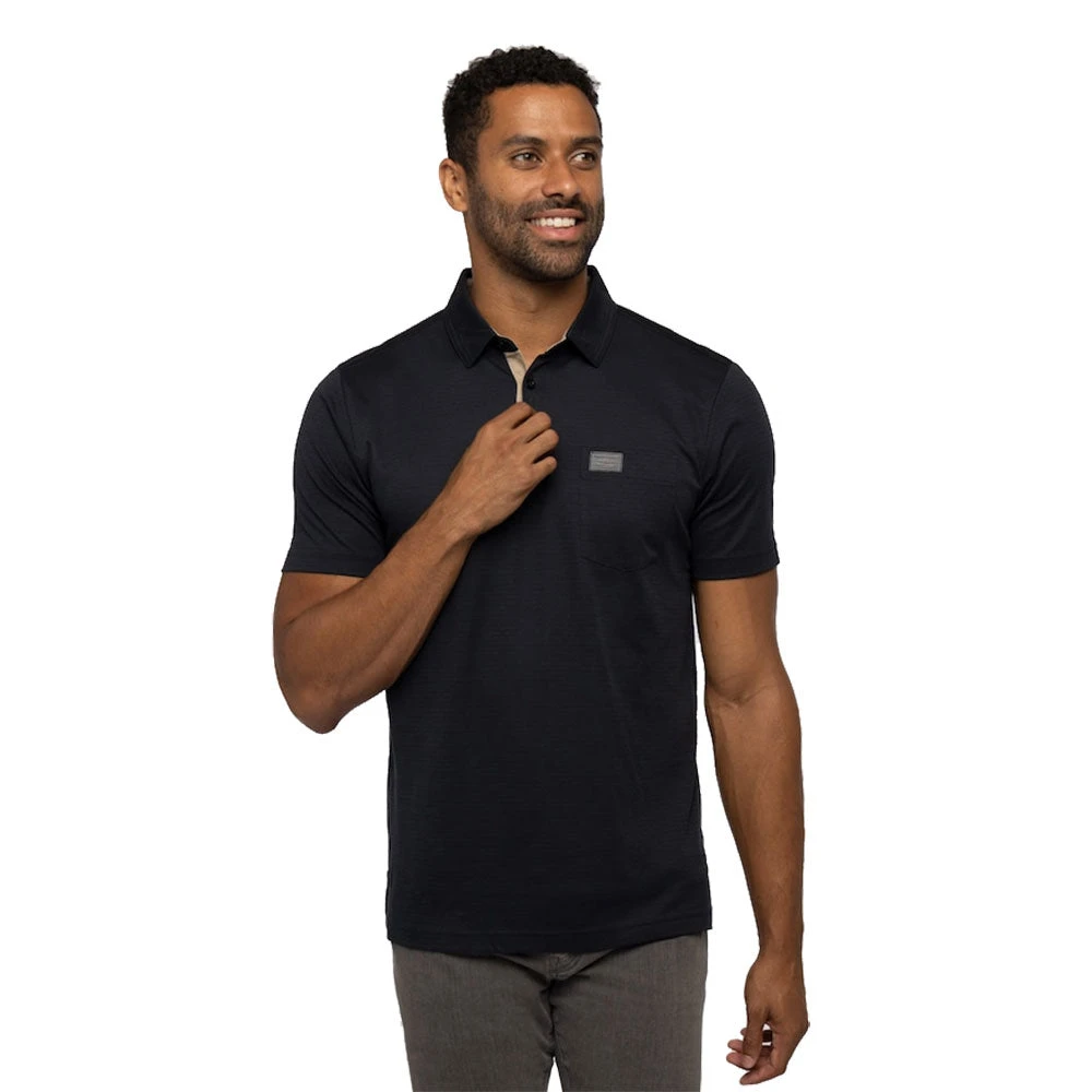 TravisMathew Valetta Black Mens Golf Polo 1 TravisMathew Valetta Black Mens Golf Polo
