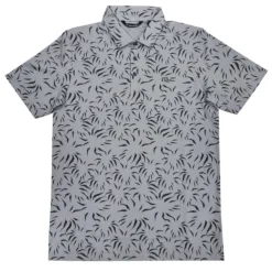 TravisMathew Downhill Heather Silver Bullet Mens Golf Polo