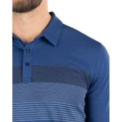 TravisMathew Late Checkout Estate Blue Mens Golf Polo -Travis Mathew Shop 30737 ESTATEBLU4EBL 2