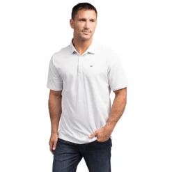 TravisMathew Classy Mens Golf Polo -Travis Mathew Shop CLASSY HEATHERWHITE
