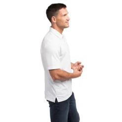 TravisMathew Classy Mens Golf Polo -Travis Mathew Shop CLASSY HEATHERWHITE 1