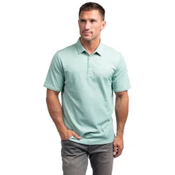 TravisMathew Classy Mens Golf Polo -Travis Mathew Shop CLASSY HTHBERYLGREEN