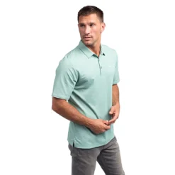 TravisMathew Classy Mens Golf Polo -Travis Mathew Shop CLASSY HTHBERYLGREEN 1