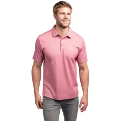 TravisMathew Classy Mens Golf Polo -Travis Mathew Shop CLASSY HTHRCARDINAL